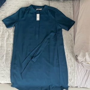 NWT Loft blue dress with belt